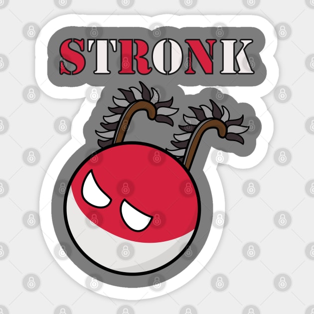 Polandball - Poland Stronk with Hussar Wings Sticker by DigitalCleo